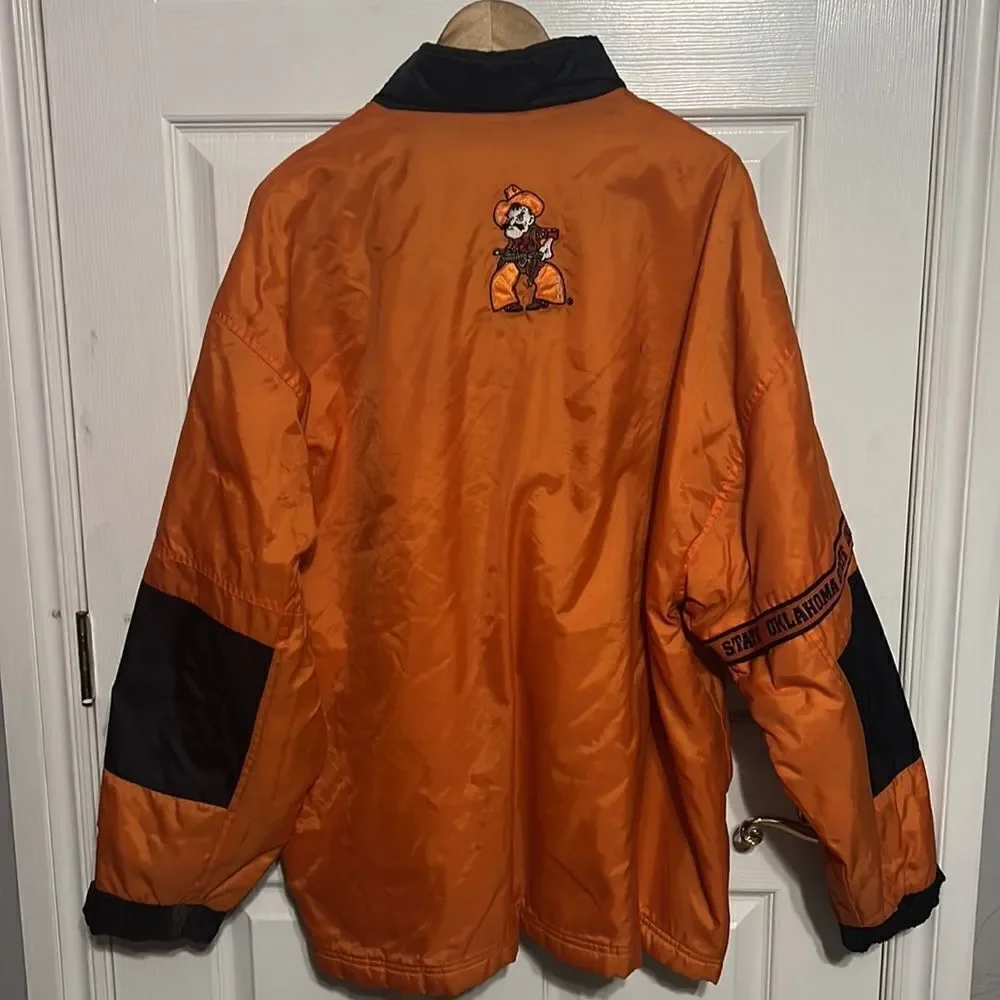 🔥🏈 True Vintage OKLAHOMA STATE COWBOYS Pro Player Lined Performance Jacket EUC